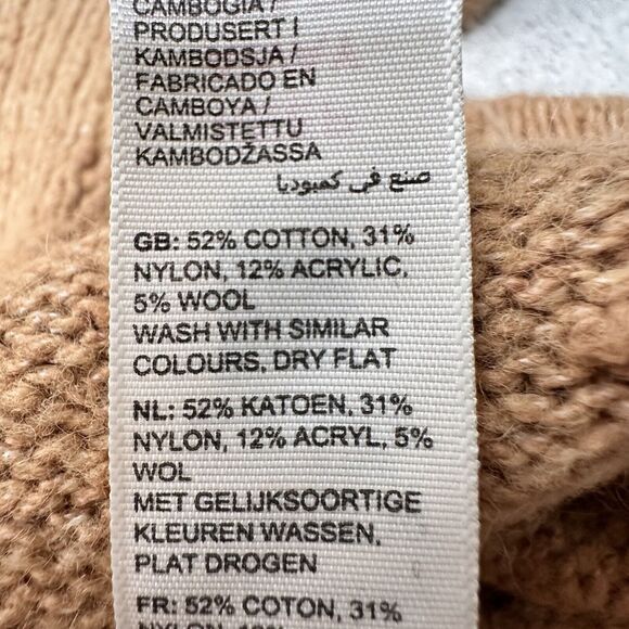 Fat Face Sweater Size US 6 UK 10 Jumper Crochet Detail Burnt Tanish Color - Picture 7 of 16